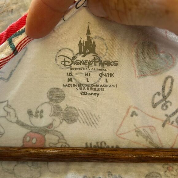 Disney Parks Mickey and Minnie Mouse All Over Print Top Size M - Picture 3 of 4